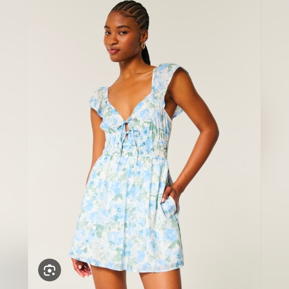 Hollister NWT Women's Flutter Sleeve Double- Tie Skort Dress |Women's